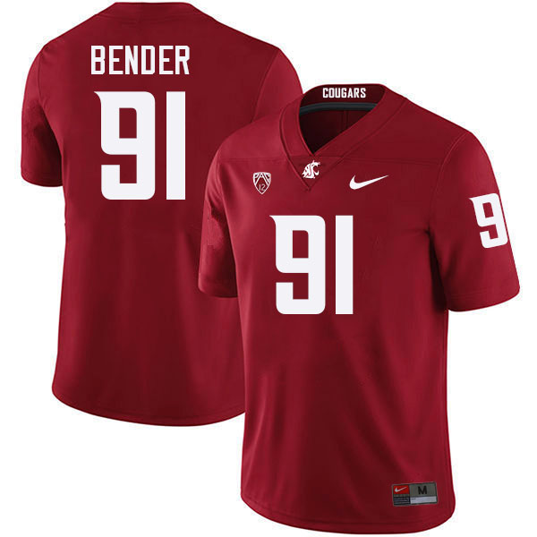 Leon Bender WSU Cougars Jersey.Washington State Cougars #91 Leon Bender Jersey Youth-Crimson